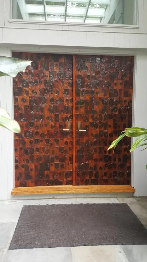 Mid-Century Modern Entry Door — Restoration — Before