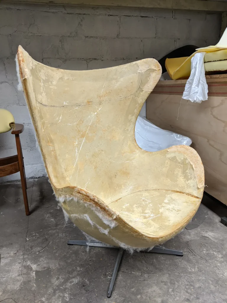 Eero Aarnio Egg Chair — Reupholstery — Before