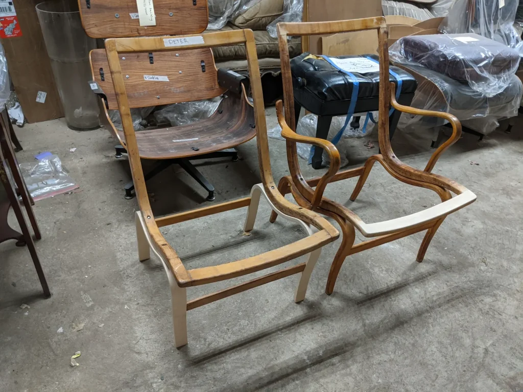 Mathsson Bent Plywood Chair — Leg Replication — After