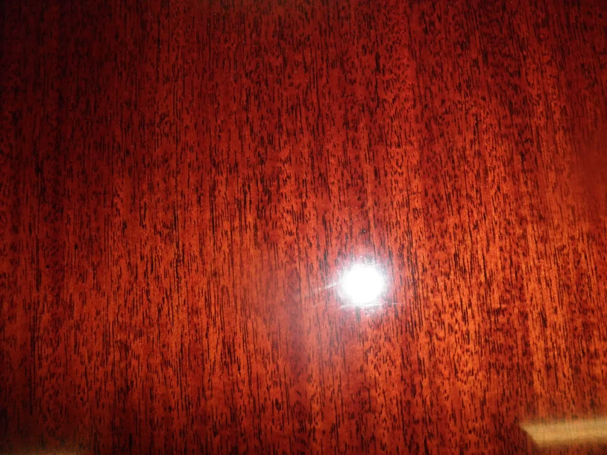 Piano Finish Dining Table — Chandelier Damage Repair