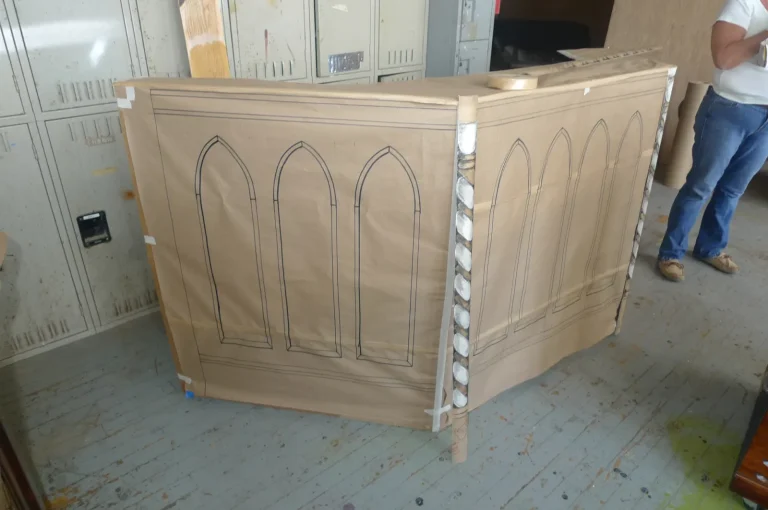 Lobby Woodwork restoration by Olek Inc.