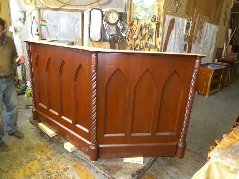 Lobby Woodwork restoration by Olek Inc.