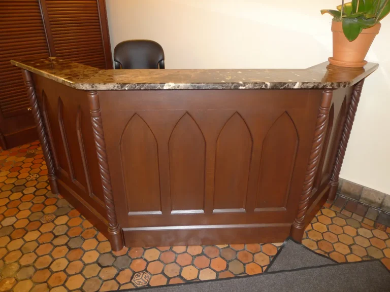 Lobby Woodwork restoration by Olek Inc.
