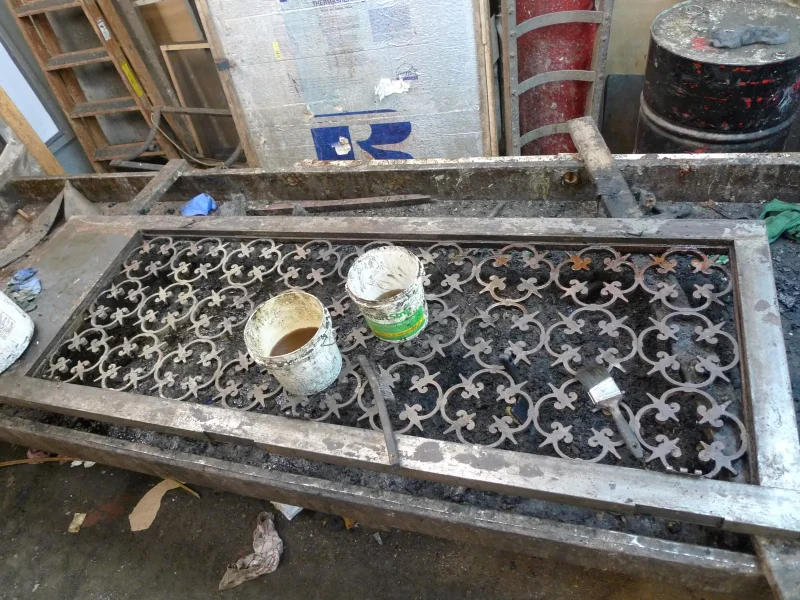 26 East 10th Street NYC wrought iron door after restoration by Olek Inc.