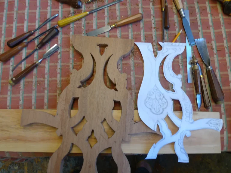 Carved Georgian Armchair restoration by Olek Inc.