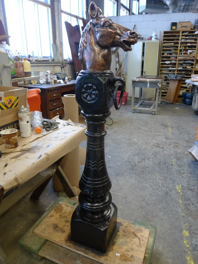 Cast Iron & Bronze Hitching Post — Artifact Restoration