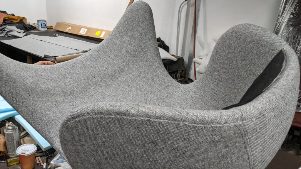 Eero Aarnio Egg Chair after expert reupholstery by Olek Inc.