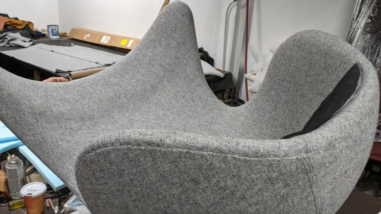 Eero Aarnio Egg Chair after expert reupholstery by Olek Inc.