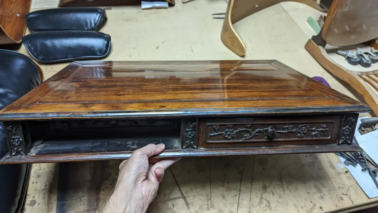 Antique Chinese Carved Desk — Damage Repair