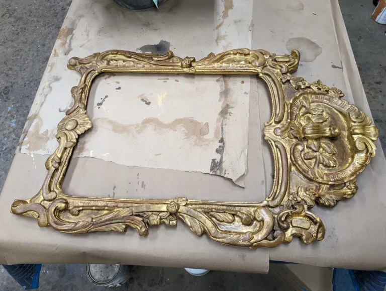 French Gilt Louis XV Period Mirror — Restoration & Gilding