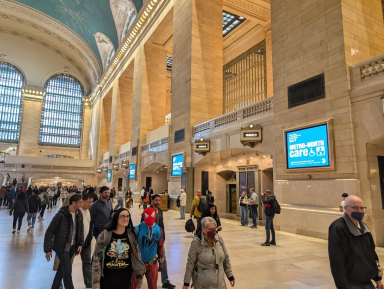 Grand Central Terminal destination sign cabinets and train gates after restoration by Olek Inc.