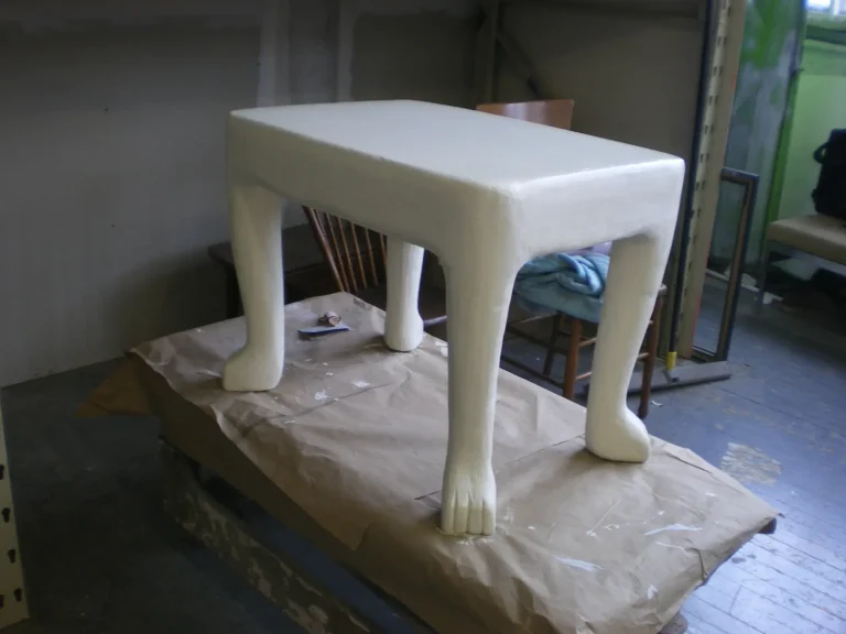 John Dickinson Plaster Art Coffee Table — Repair — after restoration by Olek Inc.