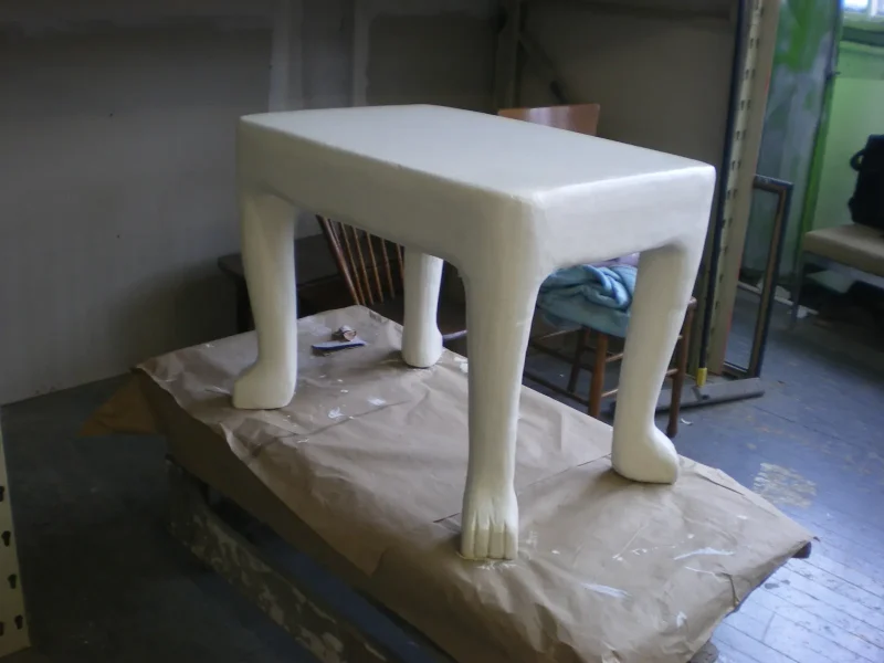 John Dickinson Plaster Art Coffee Table — Repair — after restoration by Olek Inc.