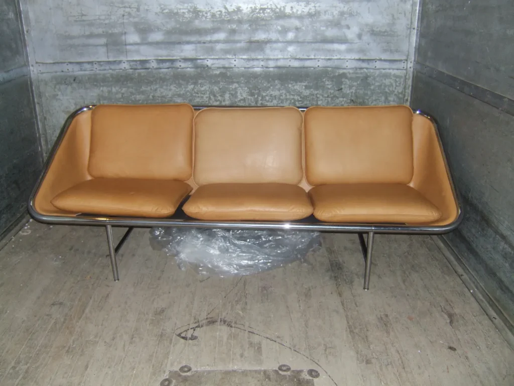 George Nelson Swing Sofa — Leather Reupholstery — After