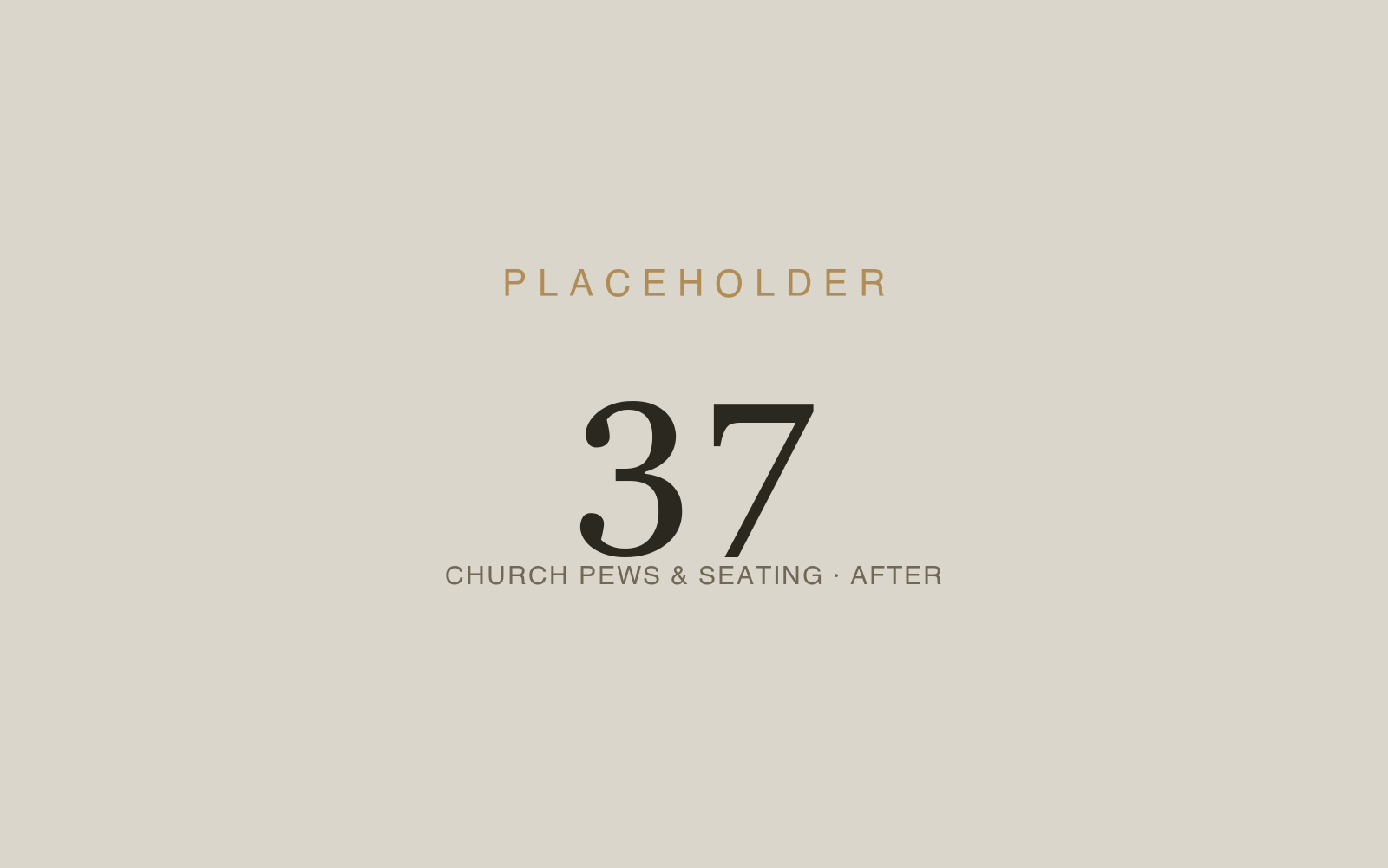Church Pews, Benches & Fixed Seating