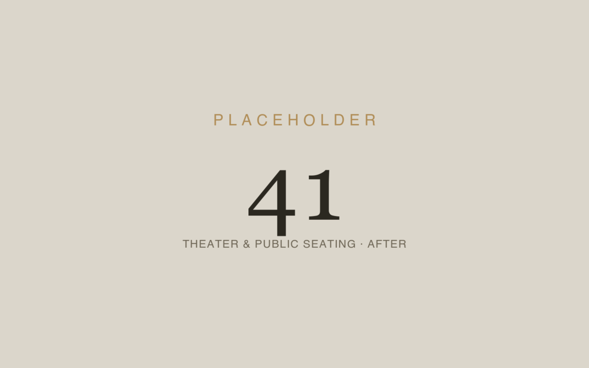 Theater, Auditorium & Public Seating