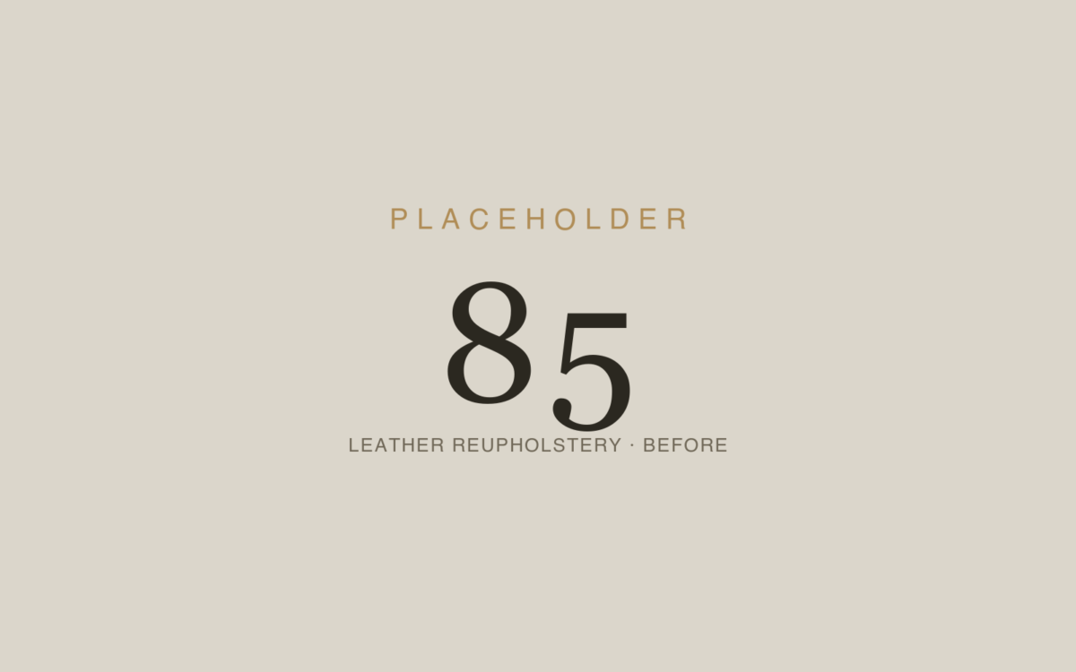 Leather Reupholstery & Detail Work
